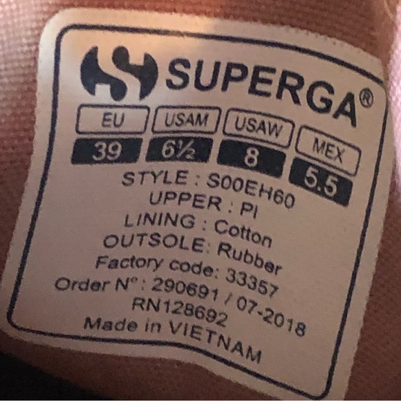 Superga Curly Wool S00EH60 Mauve Pink Lace Up Sneakers Shoes Women’s 8 - Picture 8 of 8